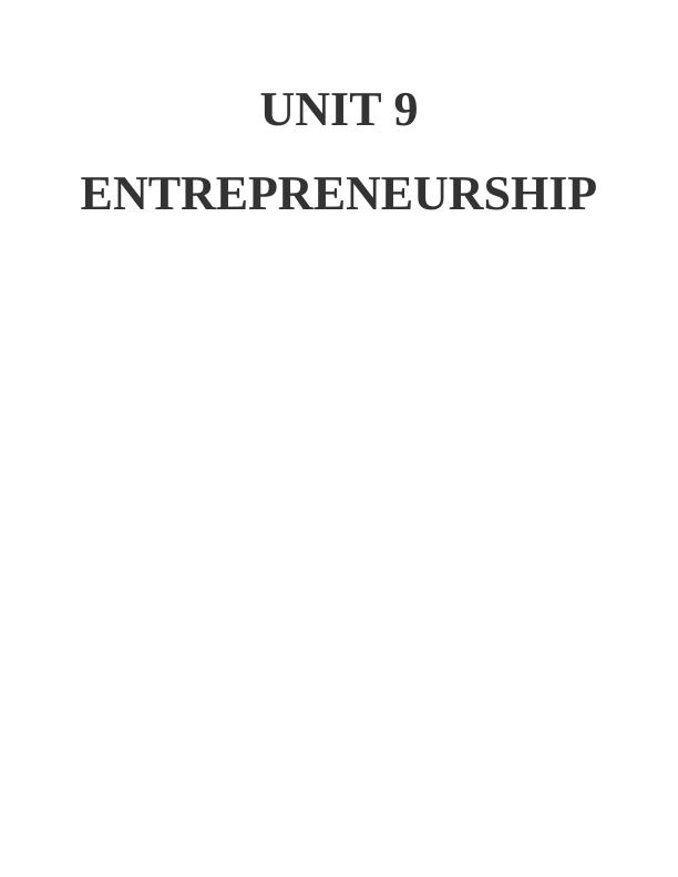 UNIT 9 Entrepreneurship Assignment_1