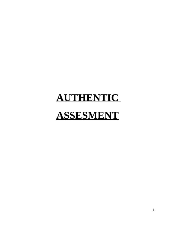 Authentic Assessment Solution_1