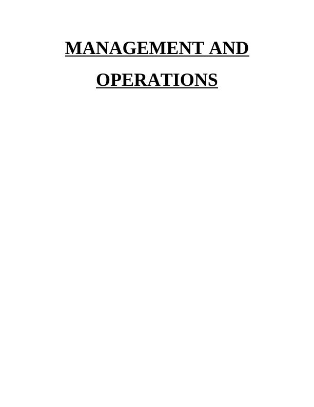 Management and Operations Assignment - HSBC Holdings plc_1