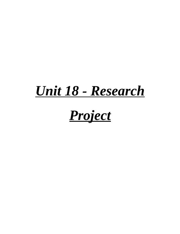 research project 1 vu