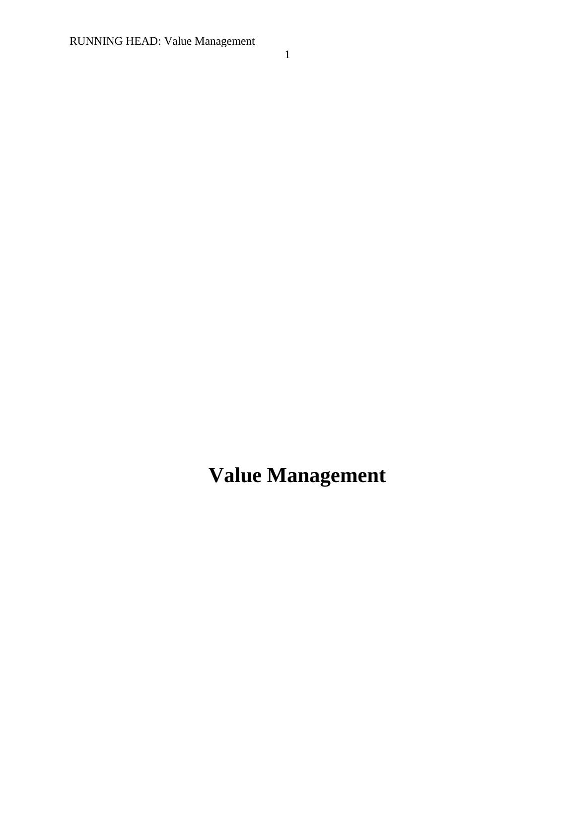 Value Management Executive Summary: A Study of STO Maldives_1