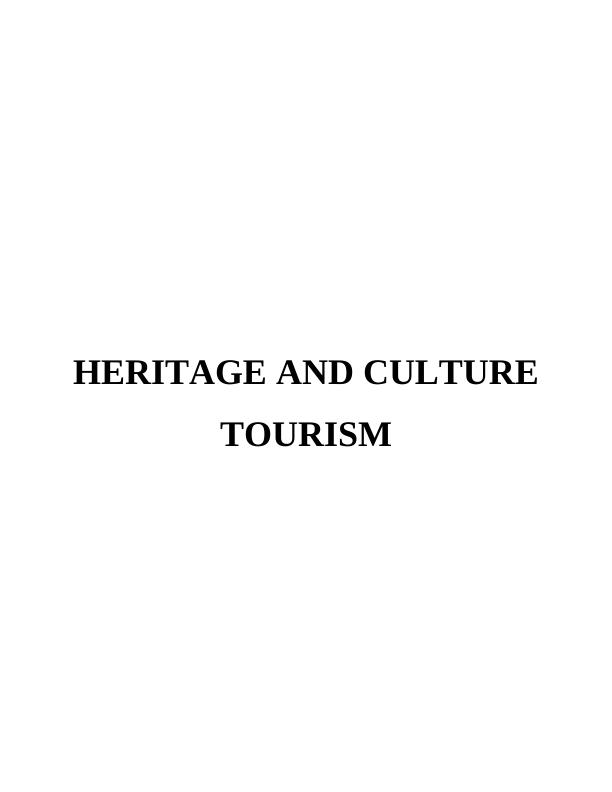 what is heritage tourism pdf