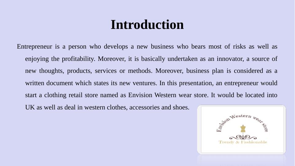 Entrepreneurship and Business Plan for Envision Western Wear Store_3