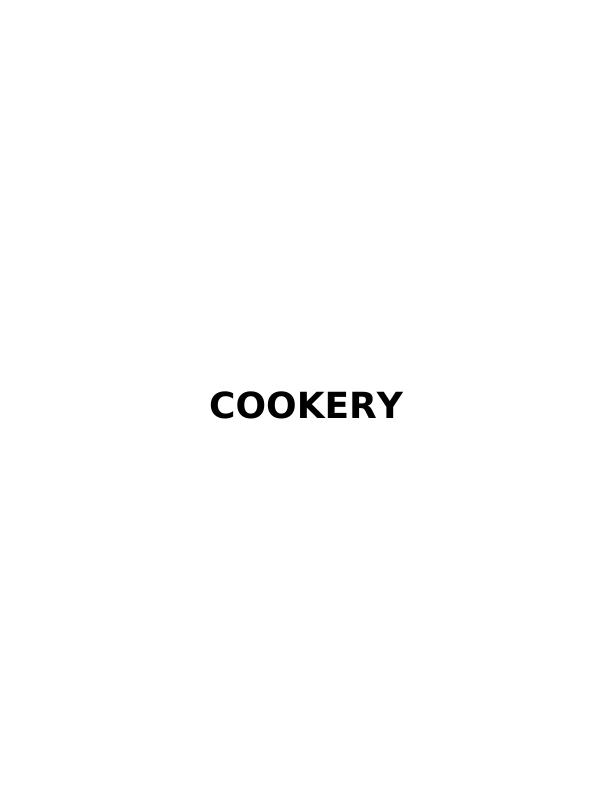 Cookery Assignment Solved_1