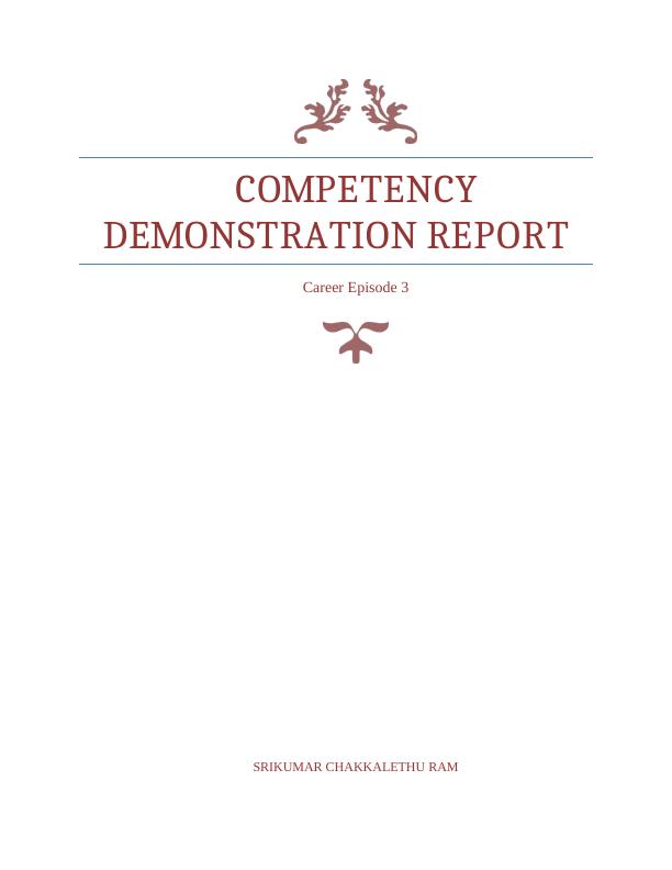 The Competency Demonstration Report_1