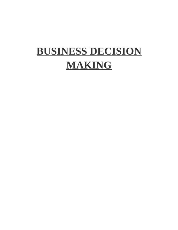 Business Decision Making: Capital Budgeting Techniques and Financial Performance Analysis_1
