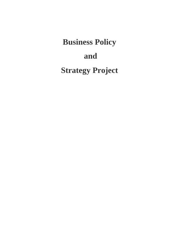 Business Policy and Strategy Project 1. Introduction to the newspaper publishing industry_1