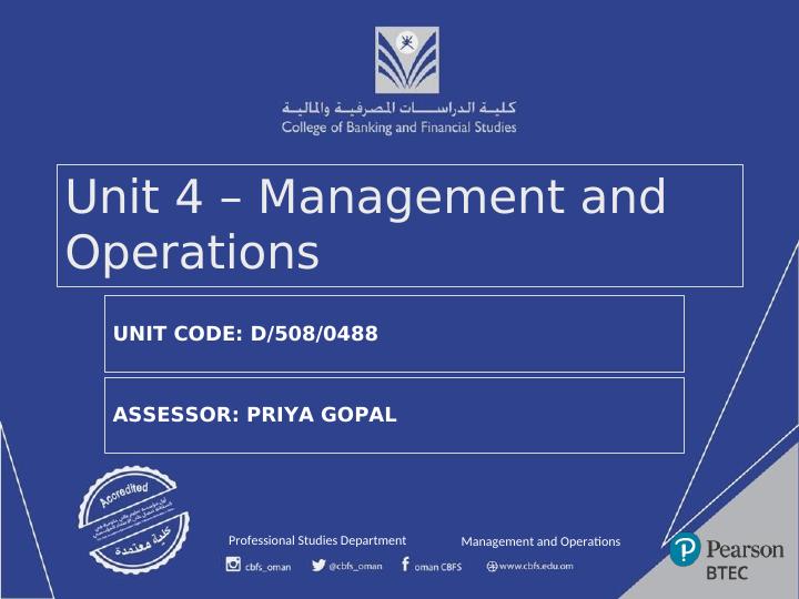 Unit 4 – Management and Operations_1