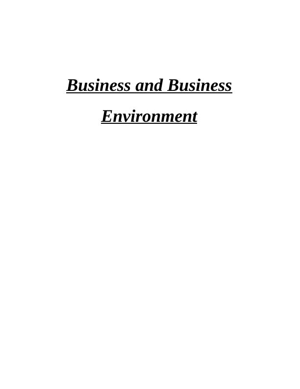 (Solution) Business Environment : PDF_1