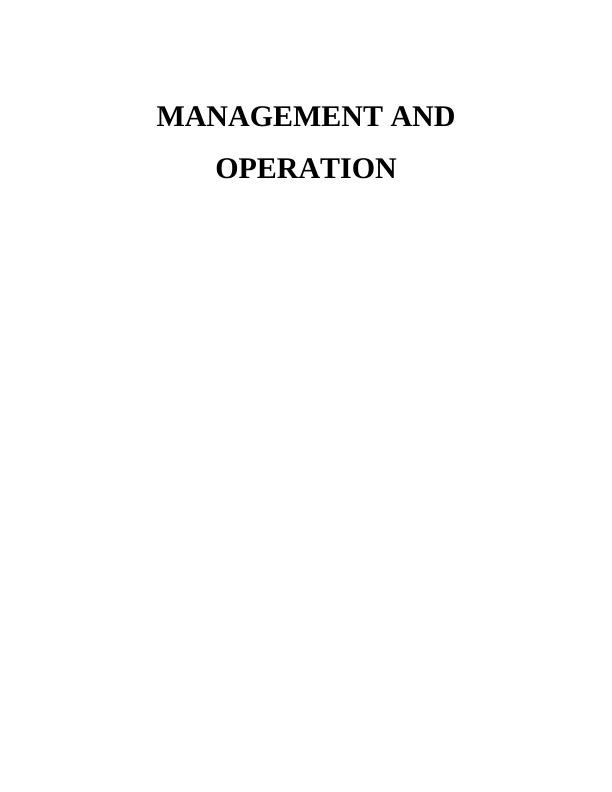 Management and Operation Concept - Marks and Spencer_1