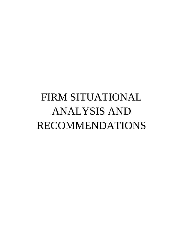 Firm Situational Analysis and Recommendations_1