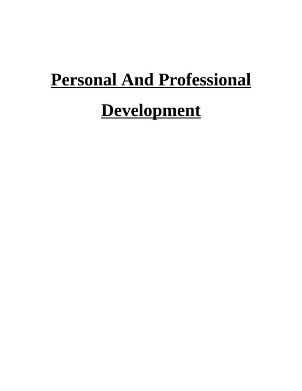 (solved) Personal and Professional Development- PDF_1