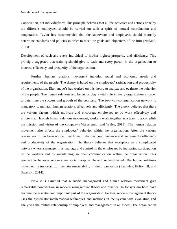 Paper on Scientific Management Theory and Human Relations Movement_3