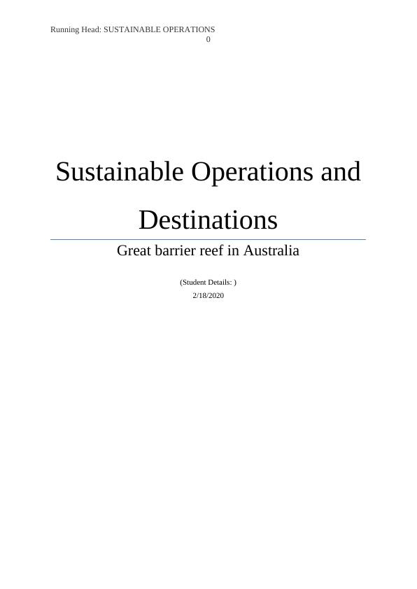 Assignment on Sustainable Operations and Destinations_1
