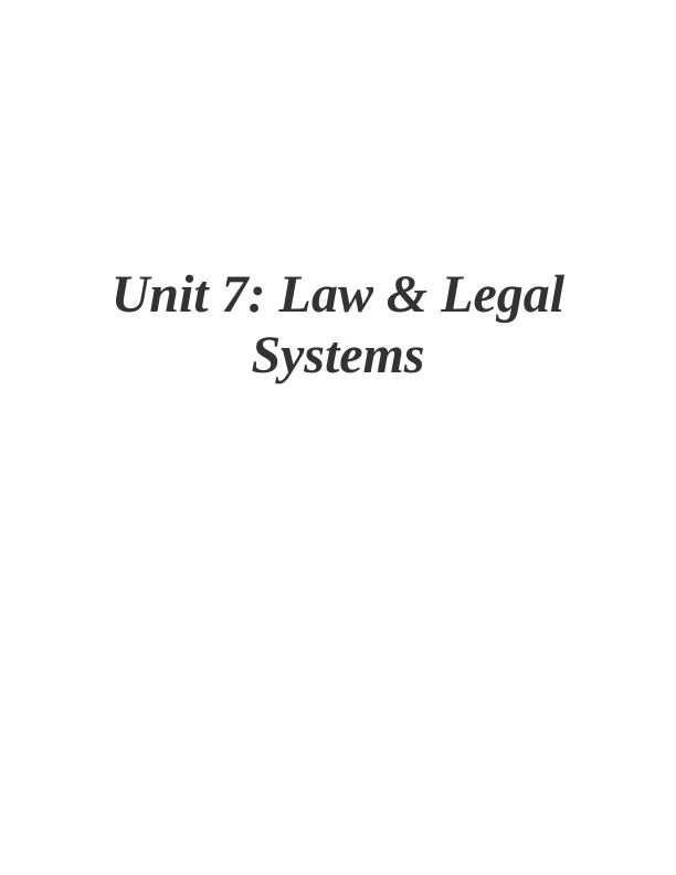 Law & Legal Systems in the United Kingdom_1