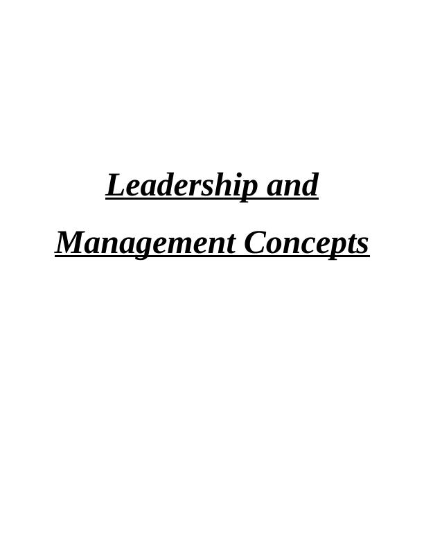 Leadership and Management Concepts_1