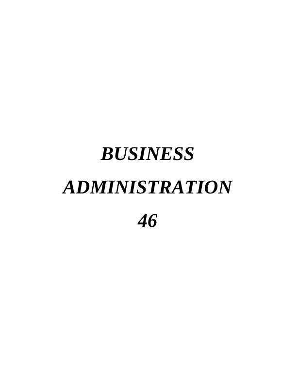 Business Administration Assignment : Mark and Spencer_1