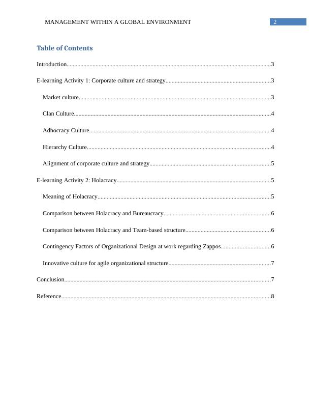 Management & Organizations in Global Environment Report - MKT 562_3