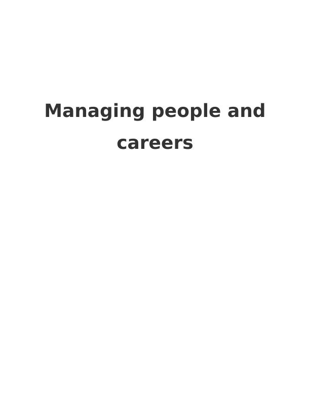 Managing People and Careers : Assignment_1