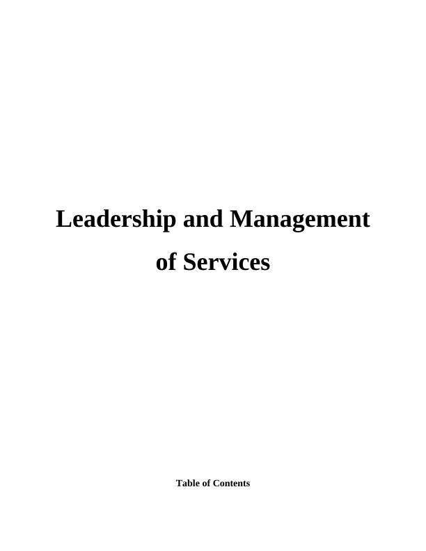 Leadership and Management of Services_1