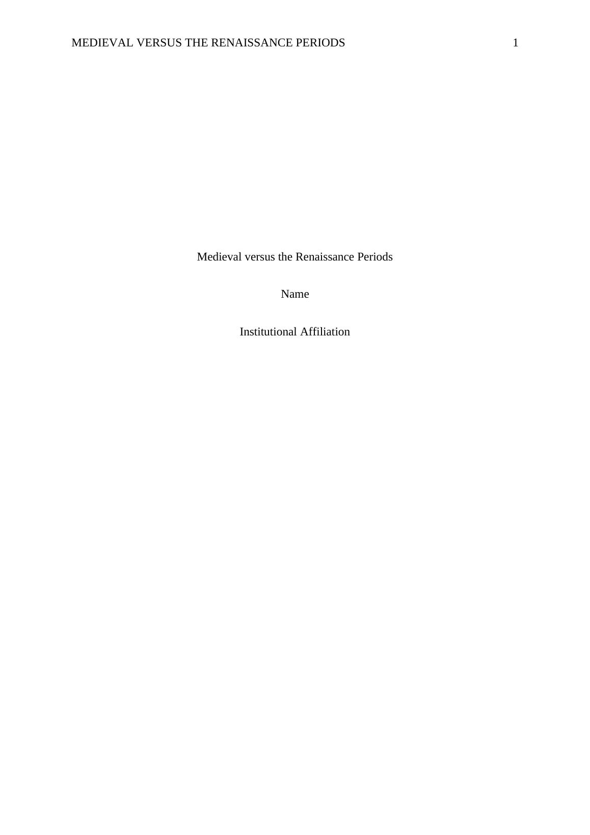 Medieval versus the Renaissance Periods PDF_1