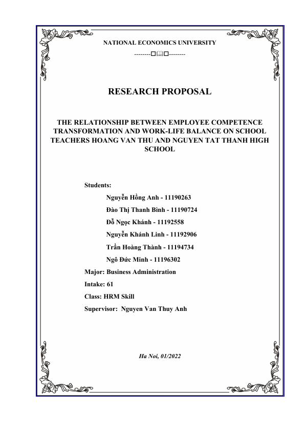 economics research proposal