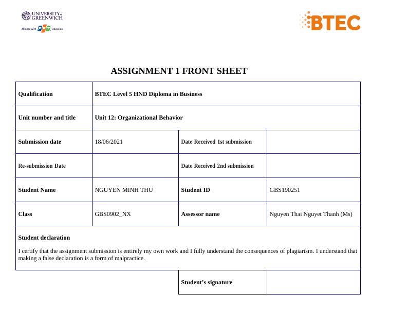 Diploma in Business  Assignment_1