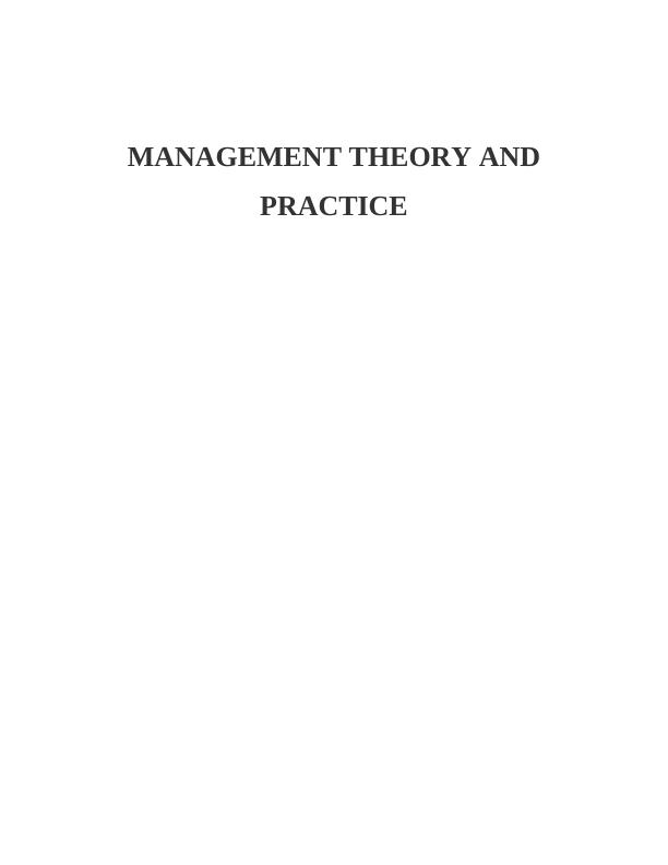 Management Theory and Practice- Assignment_1
