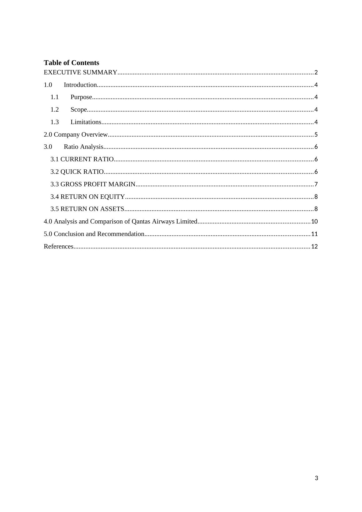 Analysis of Financial Statements Qantas Airways