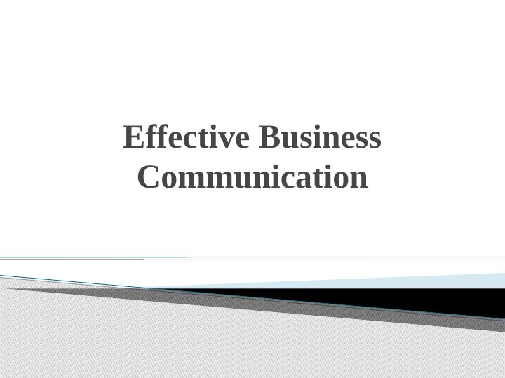 Effective Business Communication Analysis_1