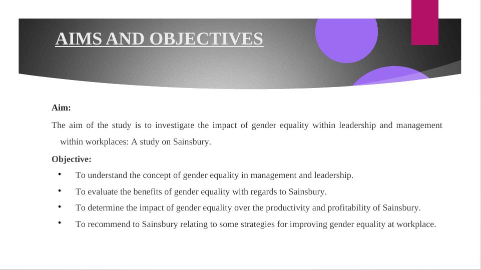 Impact of Gender Equality in Leadership and Management: A Study on Sainsbury_4