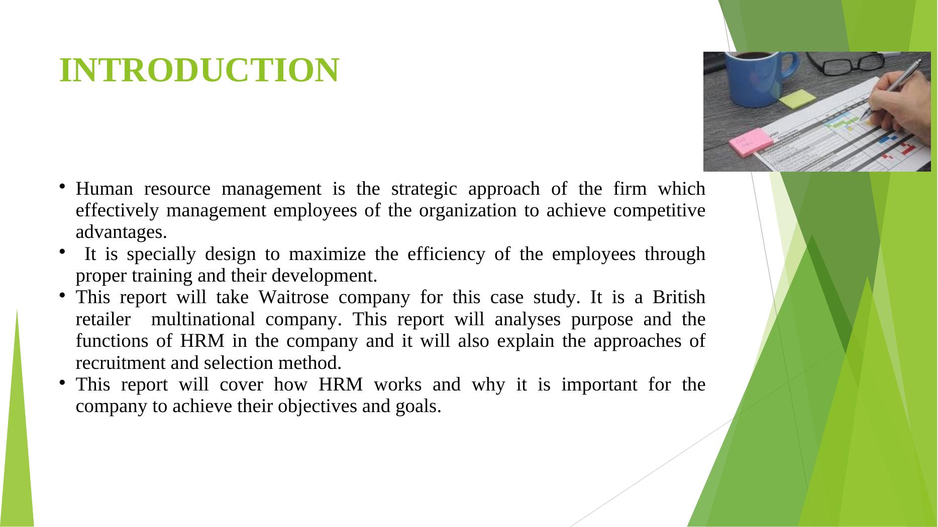 Importance of Human Resource Management in Achieving Competitive Advantages - A Case Study of Waitrose_2