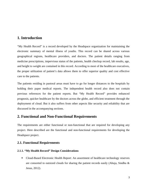 Cloud Based Health Record Assignment_3