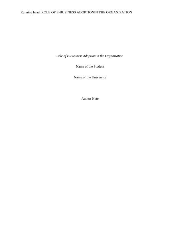 Paper On Role of Adopting E-business_1