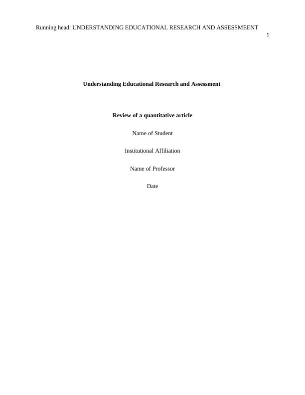 Article on Understanding Educational Research and Assessment PDF_1