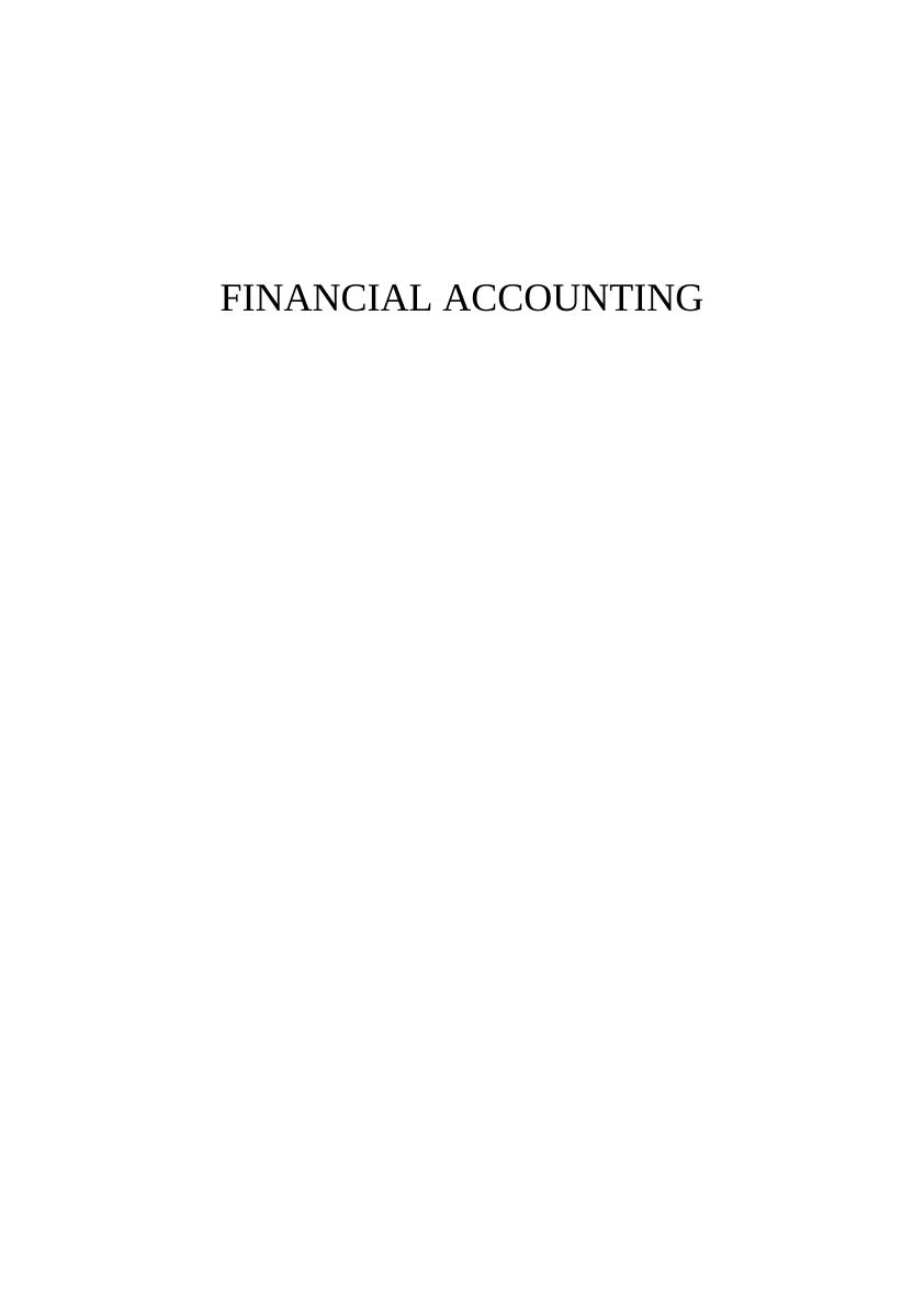 Financial Accounting Assignment Sample_1
