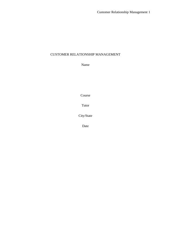 Enterprise Systems ( COIS12073 ) | Assignment_1