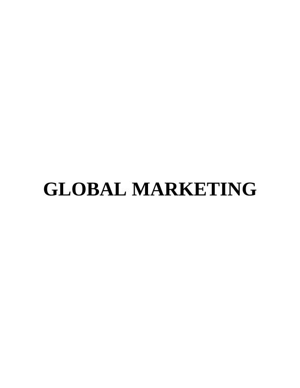 Business Decision Making In Global Market | Assignment_1