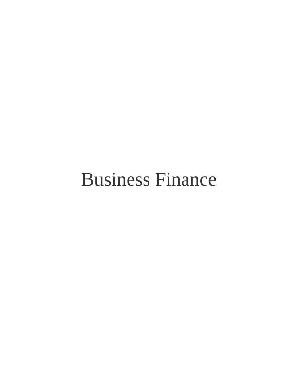 Business Finance: Working Capital Management and Financial Performance_1