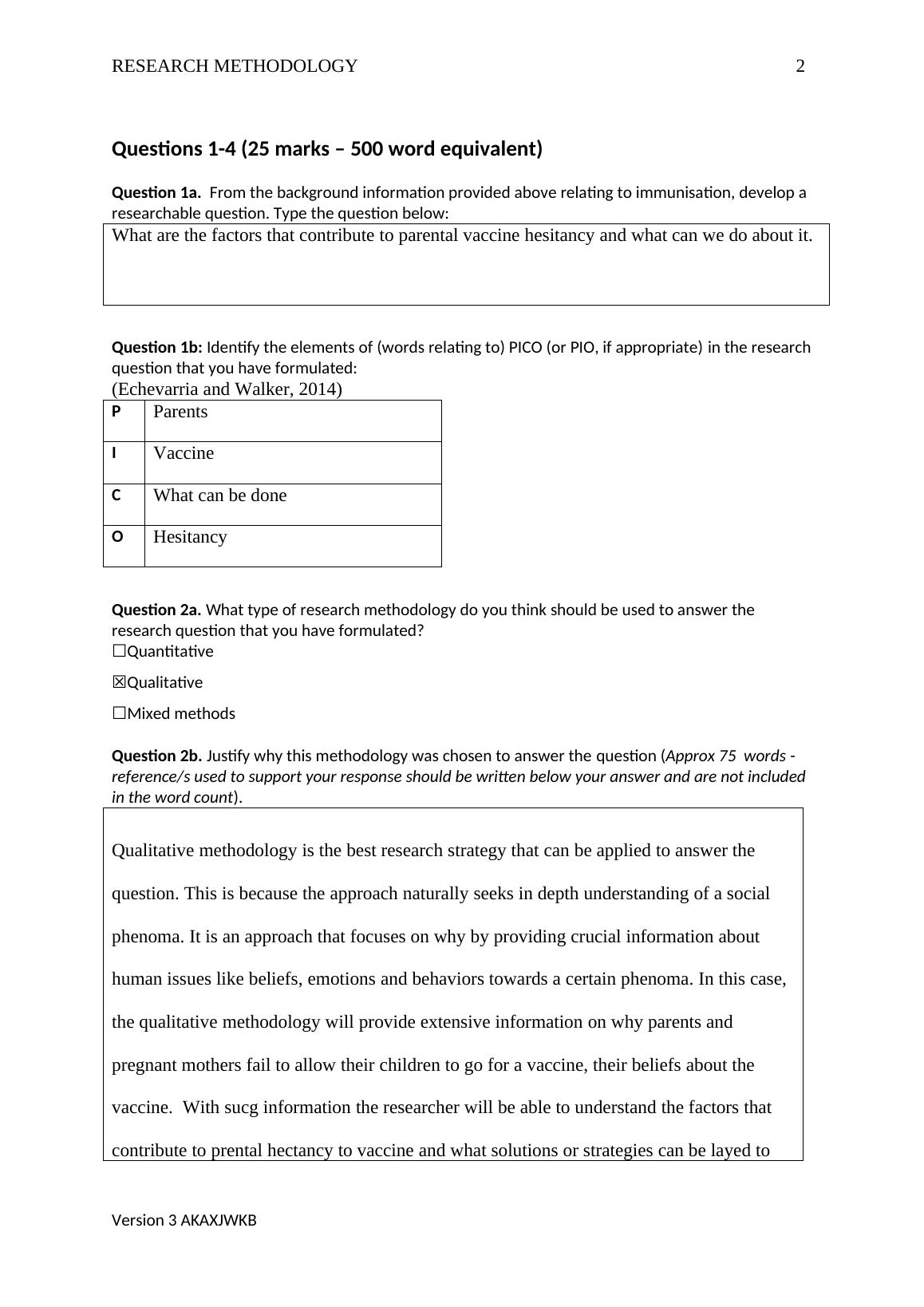 Research Methodology for Immunisation: Factors Contributing to Parental Vaccine Hesitancy_2