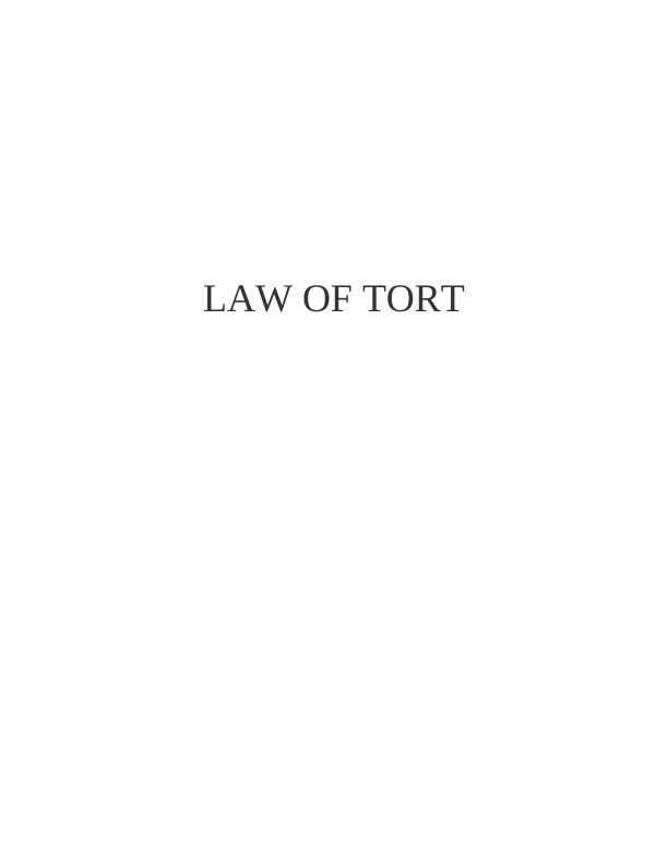 Law of Tort InTRODUCTION 1 MAIN BODY1 A) Nuisance 2 B) Liability Under Rylands v Fletcher case4 C) Defamation 6 CONCLUSIONS 8 REFERENCES 9 INTRODUCTION 1 MAIN BODY1 B) NUisance 2 B) Liability Under Ry_1