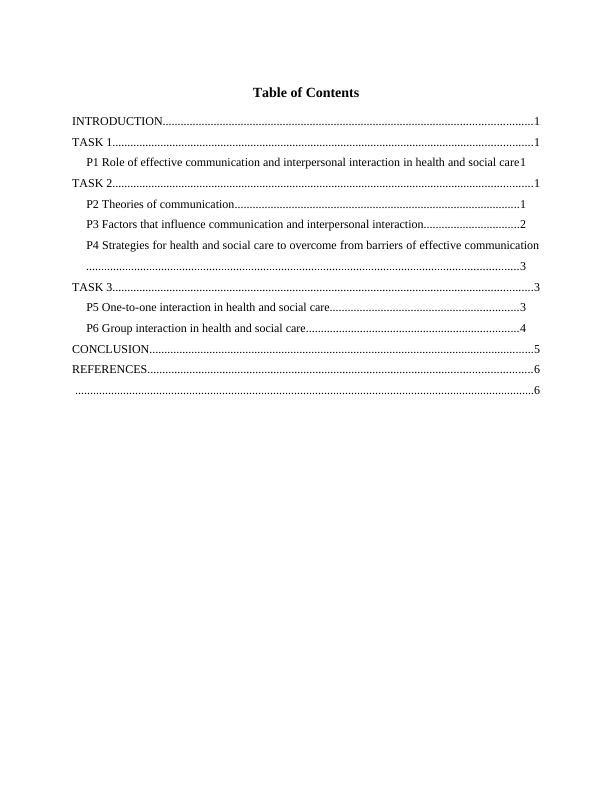 Developing Effective Communication in Health and Social Care Sample Assignment_2