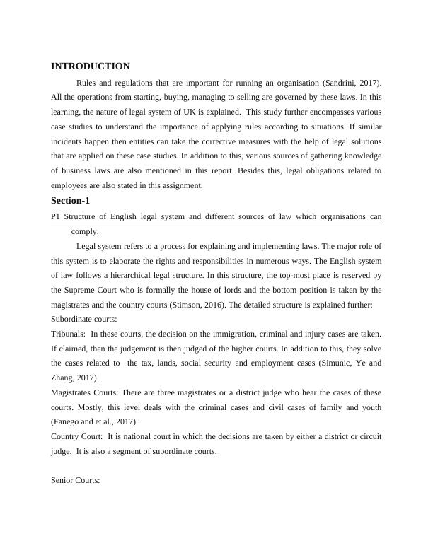 Nature of Legal System of UK : Assignment_4