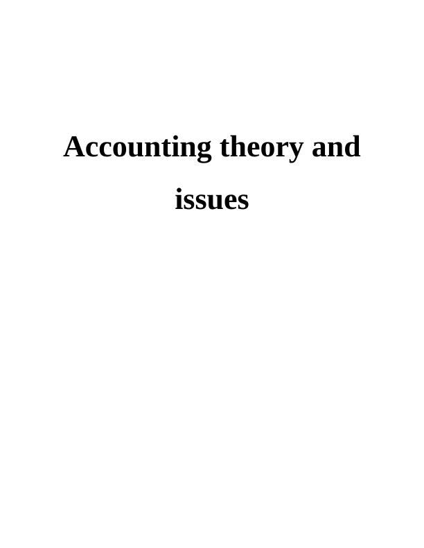Accounting Theory and Issues - AMP Limited_1