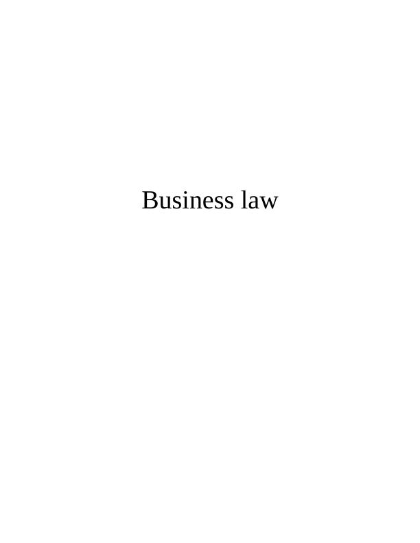 Types of Business and Laws in Business Law_1