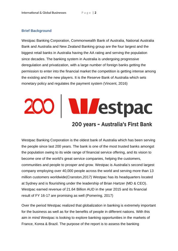 International & Global Businesses Report : Westpac Banking Corporation_3