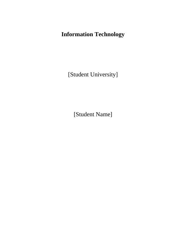 Information Technology  -  Solved Assignment_1