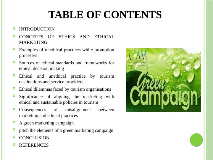 green marketing thesis topics