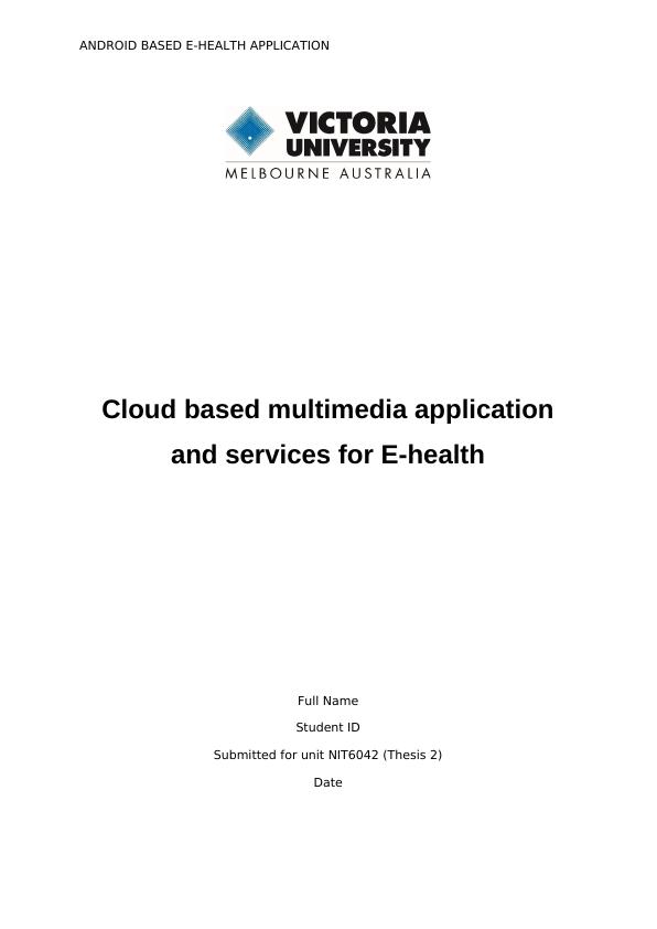 Assignment on Cloud Based Multimedia Application_1