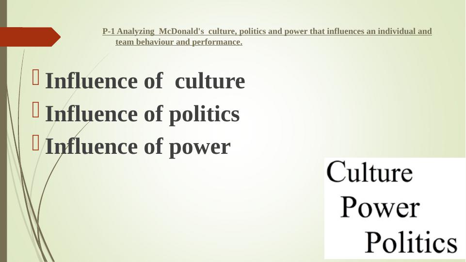 Analyzing McDonald's Culture, Politics and Power | Evaluating Motivational Theories in McDonald's_4